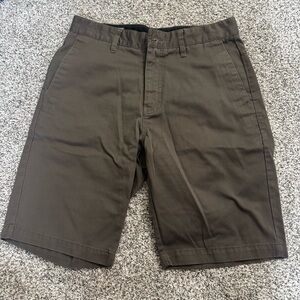Volcom Men's Dark Brown Flat Front Shorts